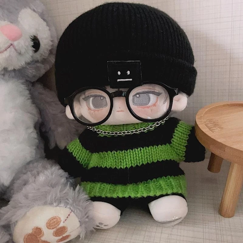 Fashion Green Sweater Cute Handsome Autumn Winter Necklace Clothes Suit Cool Handsome 20cm Plush Doll No Attribute Outfit 3