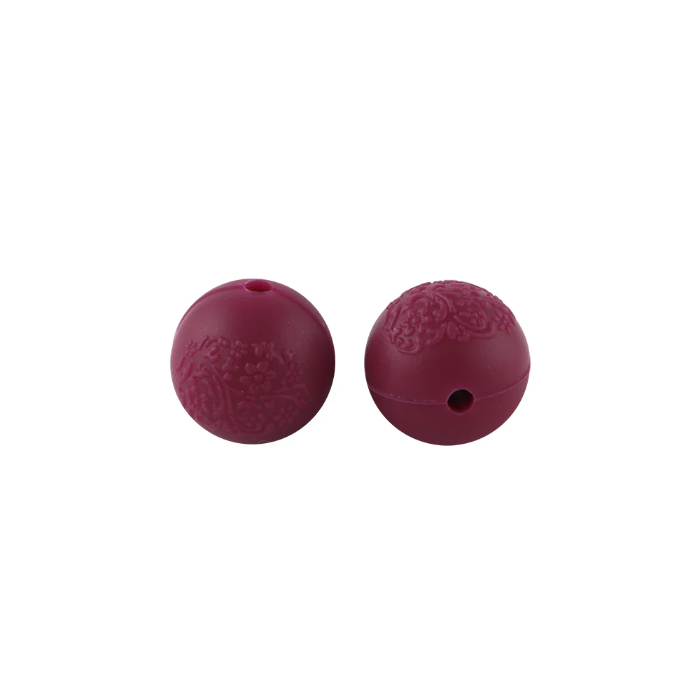 Set of 10 Embossed Silicone Craft Balls - 15mm