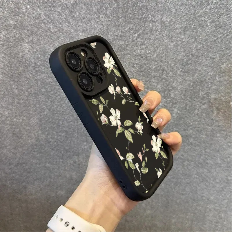 Elegant Floral Design Soft TPU Phone Case