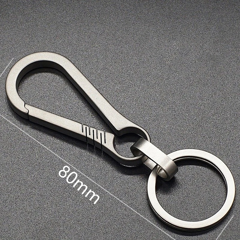 Sleek Titanium Keychain with Tiranium Buckle - Premium EDC Outdoor Tool & Stylish Gift