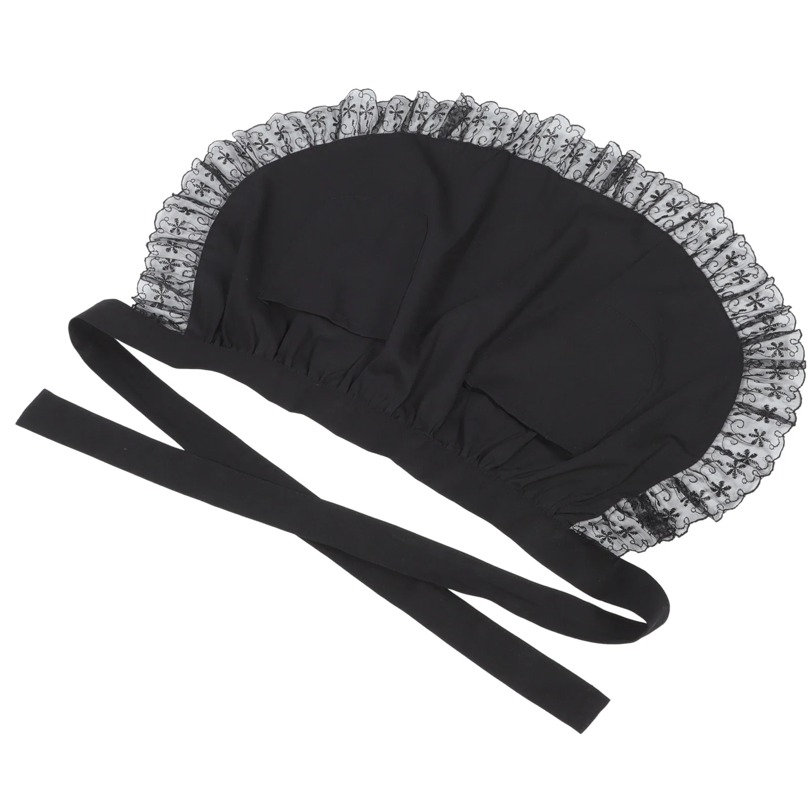 

Kichvoe Girls Waist Apron Bbq Accessories Black Lace Maid Apron Waist Apron Cotton Server Waitress Apron Short Apron