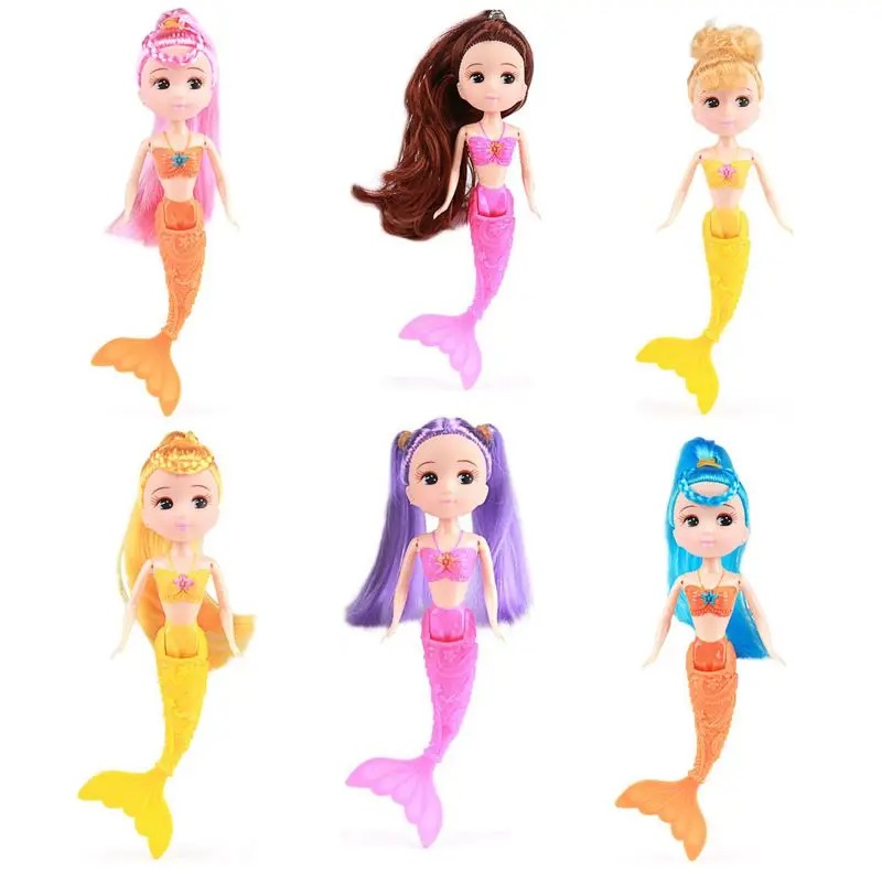 Doll Kawaii Items 16 cm Mini Mermaid Miniature Kids Toys Free Shipping Things For Barbie DIY Game Best Gifts For Girls Children