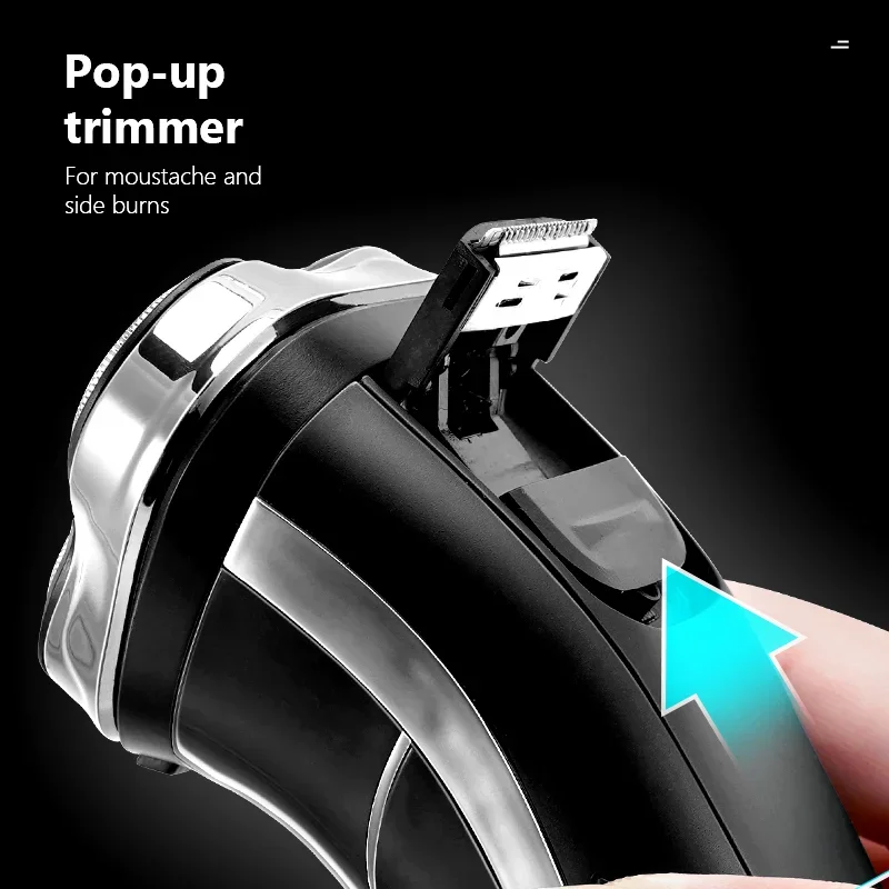 Electric Shaver Men's Smart Beard Hair Shaving Pop-up Timmer Waterproof LCD Display
