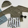 UPF 50+Baby Boys Swimwear RC Fashion Cartoon Children's Swimsuit Set Quick Drying Sunscreen New Summer Girls Swimsuit 2