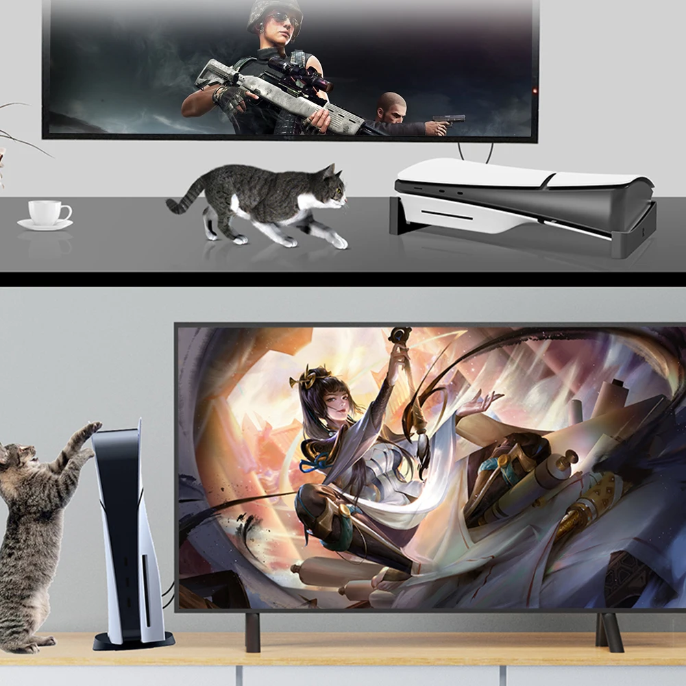 PS5 콘솔용 호크스플라이 수평 스탠드, PS5 디스크 및 디지털 에디션 호환, PS5용 베이스 스탠드 홀더