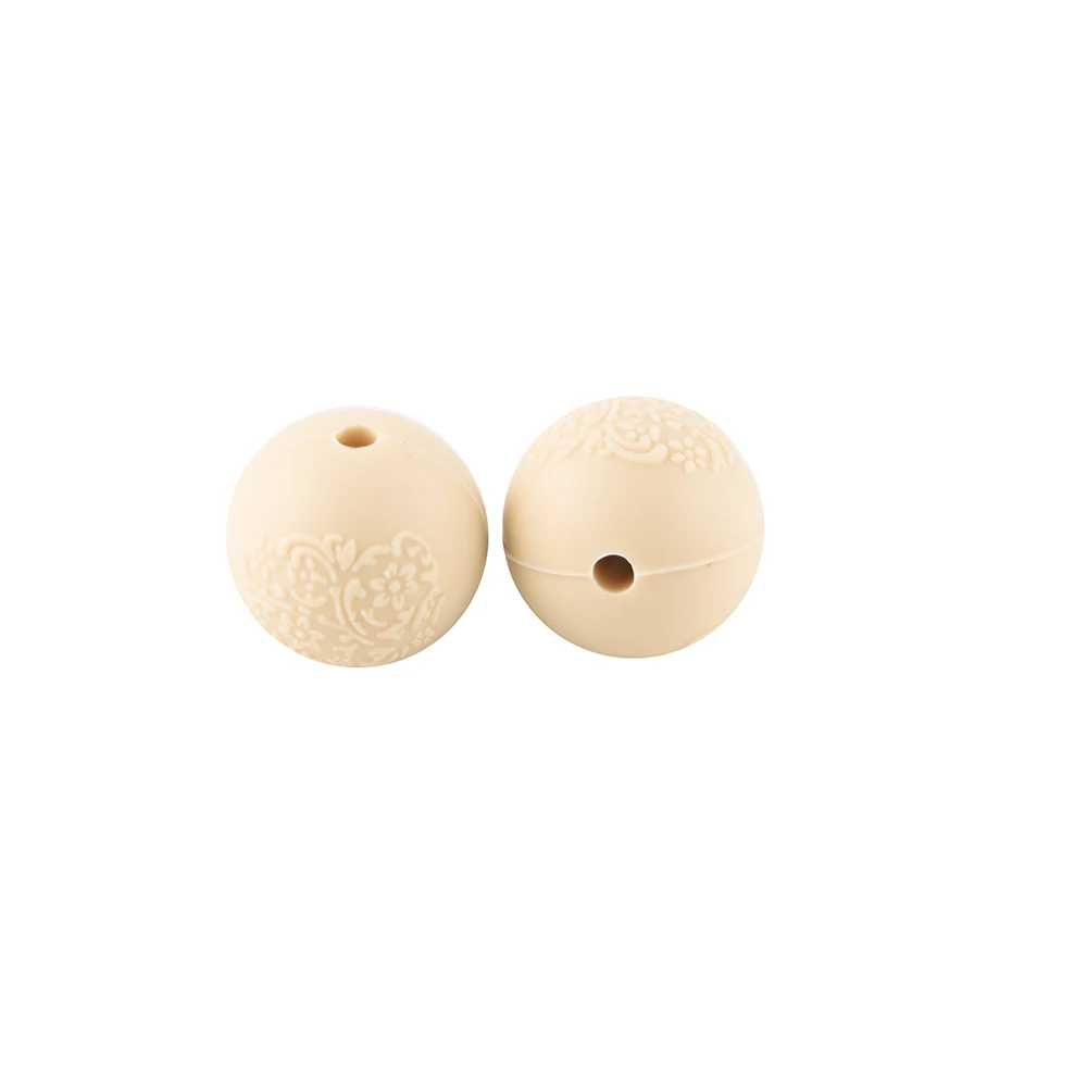 Set of 10 Embossed Silicone Craft Balls - 15mm
