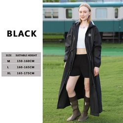 Elegant Women's Waterproof Raincoat - Stylish Outdoor Wear for Cycling and Mountaineering, Perfect Gift Idea (Black)