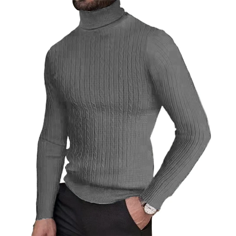 Animal Game Knitted Turtleneck Sweater Outdoor Pullover Sweater Autumn Winter Heavyweight Thick Tracksuit Wool men's Cold Blouse