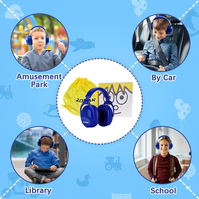 Cuffie Antirumore Per Bambini Roynoy - Protezione Udito Da 2 A 12 Anni, Per Concerti, Viaggi E Sonno, Norma EN 352-1 - Foto 5