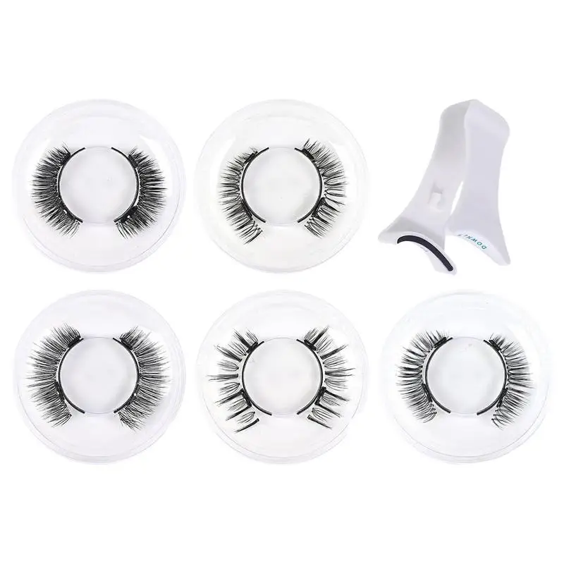 재사용 가능한 천연 마그네틱 인조 속눈썹 키트, 착용하기 쉬운 속눈썹, 메이크업 액세서리