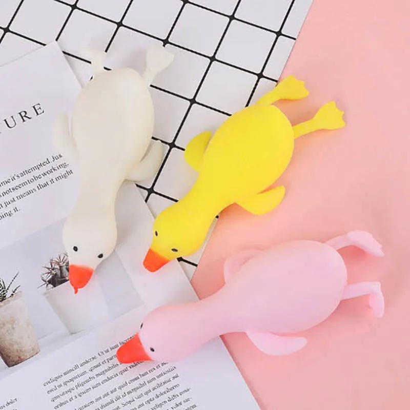 Fun TPR Cute Cartoon Duck Stress Relief Squeeze Reliever Squish Toy Animal Antistress For Children Adults Gifts Fidget Toys squeeze toy fidget toys reliver stress rainbow push bubble antistress toys adults