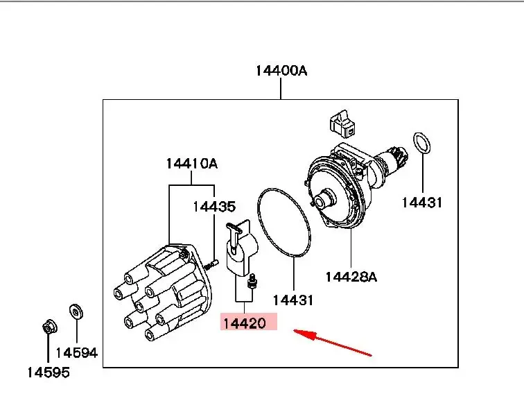 Japan Ignition Distributor Rotor for Mitsubishi Pajero Montero V13 V23 V33 V43 6G72 L200 K26 3000GT MD611757