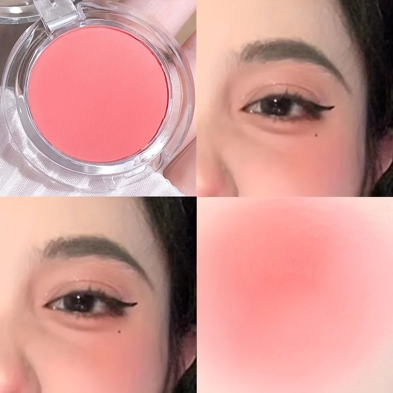 Brighten Face Blush Palette Face Contouring Face Blusher Cheek Tint Cheek Rouge Waterproof Monochrome Matte Female Makeup 1pc 2