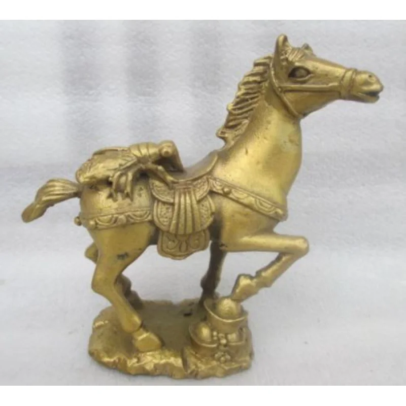 

China's rare copper old manual hammer luy cicada the statue of a horse