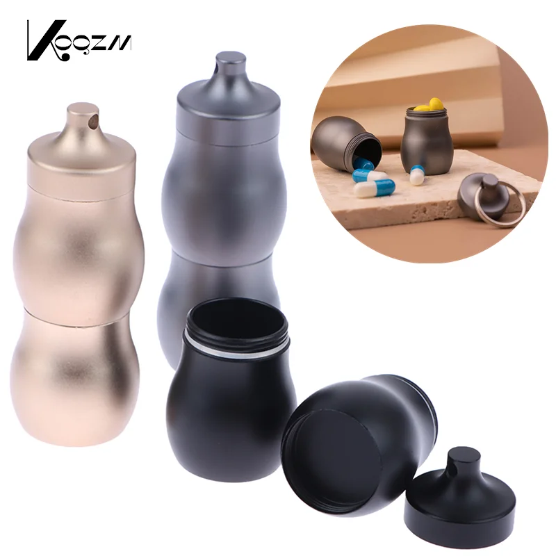 

Портативная Герметичная Бутылка для лекарств, водонепроницаемая коробка для хранения лекарств, наружный мини-брелок из алюминиевого сплава