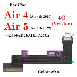 Universal USB Charging Port Dock Connector Flex Cable (Air 4 5 4G White)