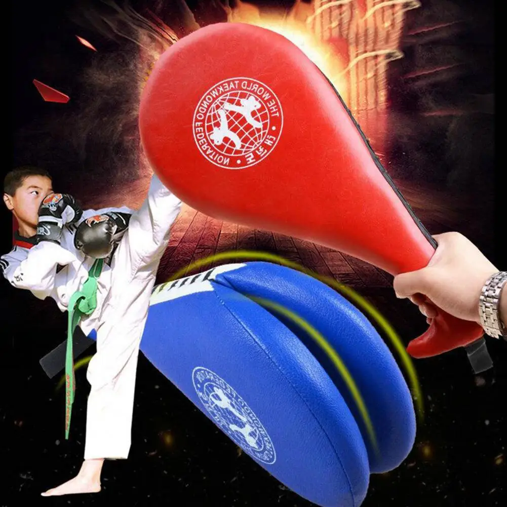 Boxing Target Ergonomic Kick Resistant Kick Pad Target Shock-Absorbing Faux Leather Taekwondo Foot Loud