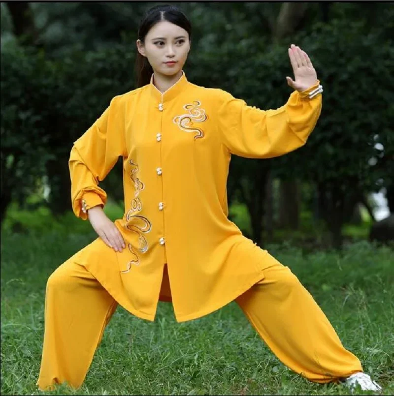 Embroidery Kung Fu Suits Spring Autumn Martial Arts Costume Sets Fashion Men Women Chinese Style Tai Chi Clothing