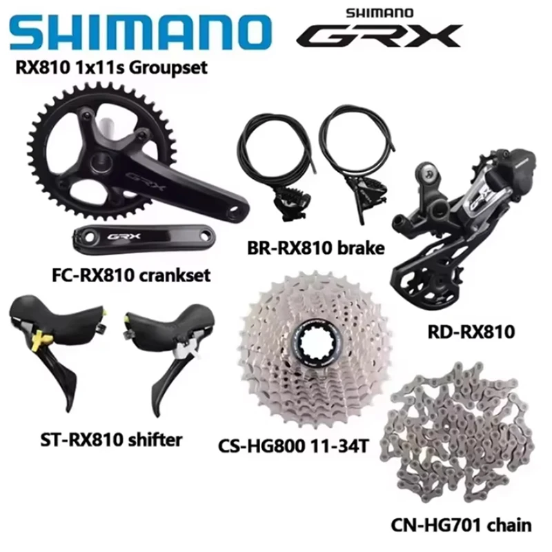 Shimano GRX RX810 RX812 1X11s Groupset 170mm 172.5mm 40/42T