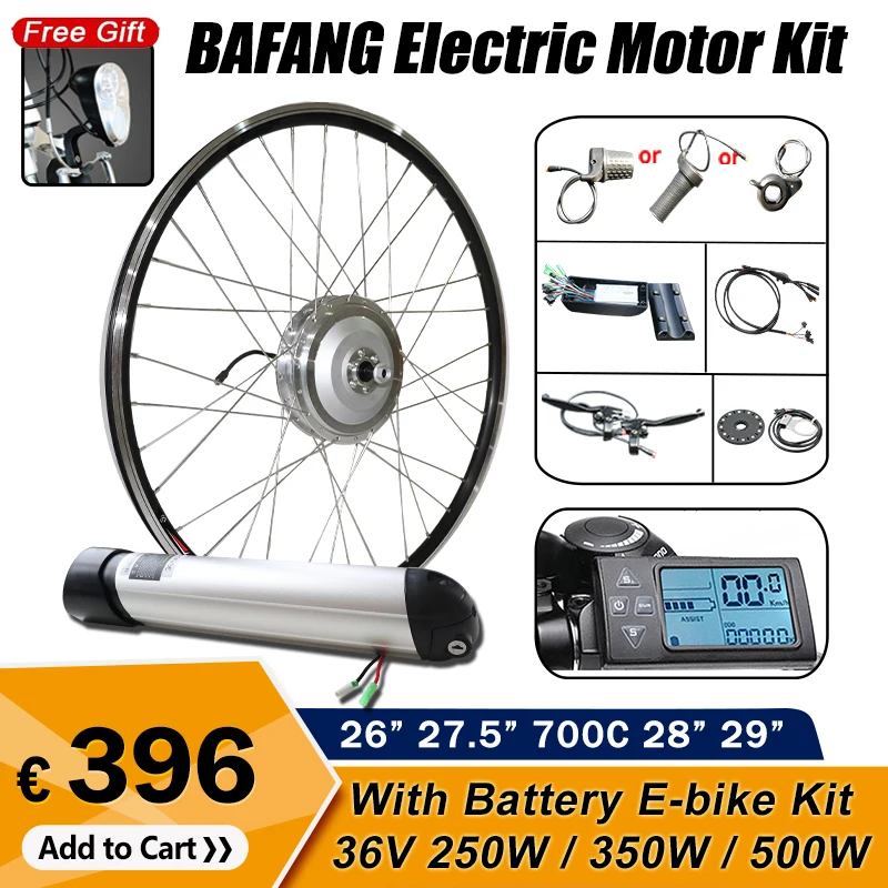 Bafang Front Motor Wheel 36v 250w500w Ebike Conversion Kit With 36v10ah Battery For Mtb Road