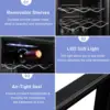 18 Bottle Wine Fridge, Freestanding Compressor Wine Cooler Refrigerator, Beverage Wine Chiller with Digital Temperature Control 3