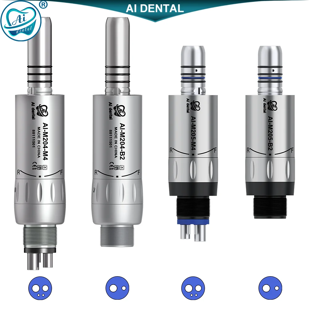 AI-M205-M4/B2 Mini Stahl Körper Innere Wasser Spray Luft Mikromotor Contra Winkel Niedrige Geschwindigkeit Gerade Handstück Für Dental stuhl
