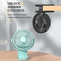 Mini clamp small fan, USB charging, 360 degree rotatable three speed speed controller suitable for outdoor and indoor use 1
