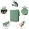 Women Genuine Leather Slim Short Wallet RFID Blocking Bi-Fold Wallet Credit Card Holder money clip wallet Zipper Coin pocket 6