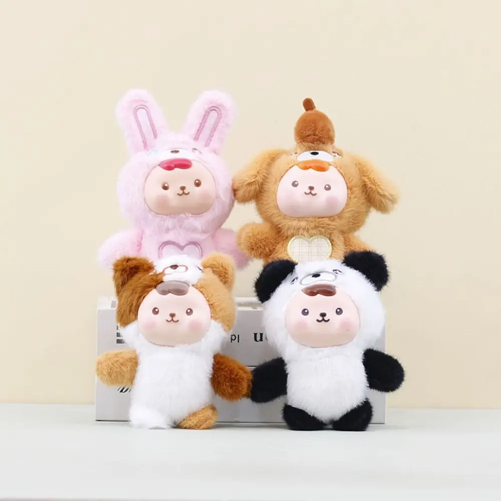 PP Cotton Funny Cat Keychain Cartoon Design Lucky Charm Cute Pet Doll Keychain Cute Shape Material Cartoon Animal Keychain