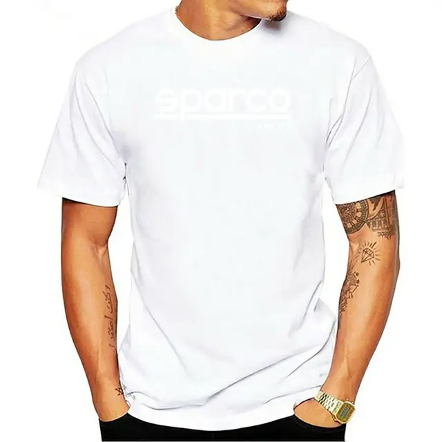 New Anti Pollution t shirt Sparco Corporate Charcoal t shirt Classic Printing Washable Breathable Reusable t shirt whiteMen