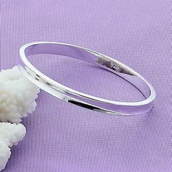 Elegant 925 Sterling Silver Concave Design Women's Bangle Bracelet - Perfect Mother's Day Gift (Silver)