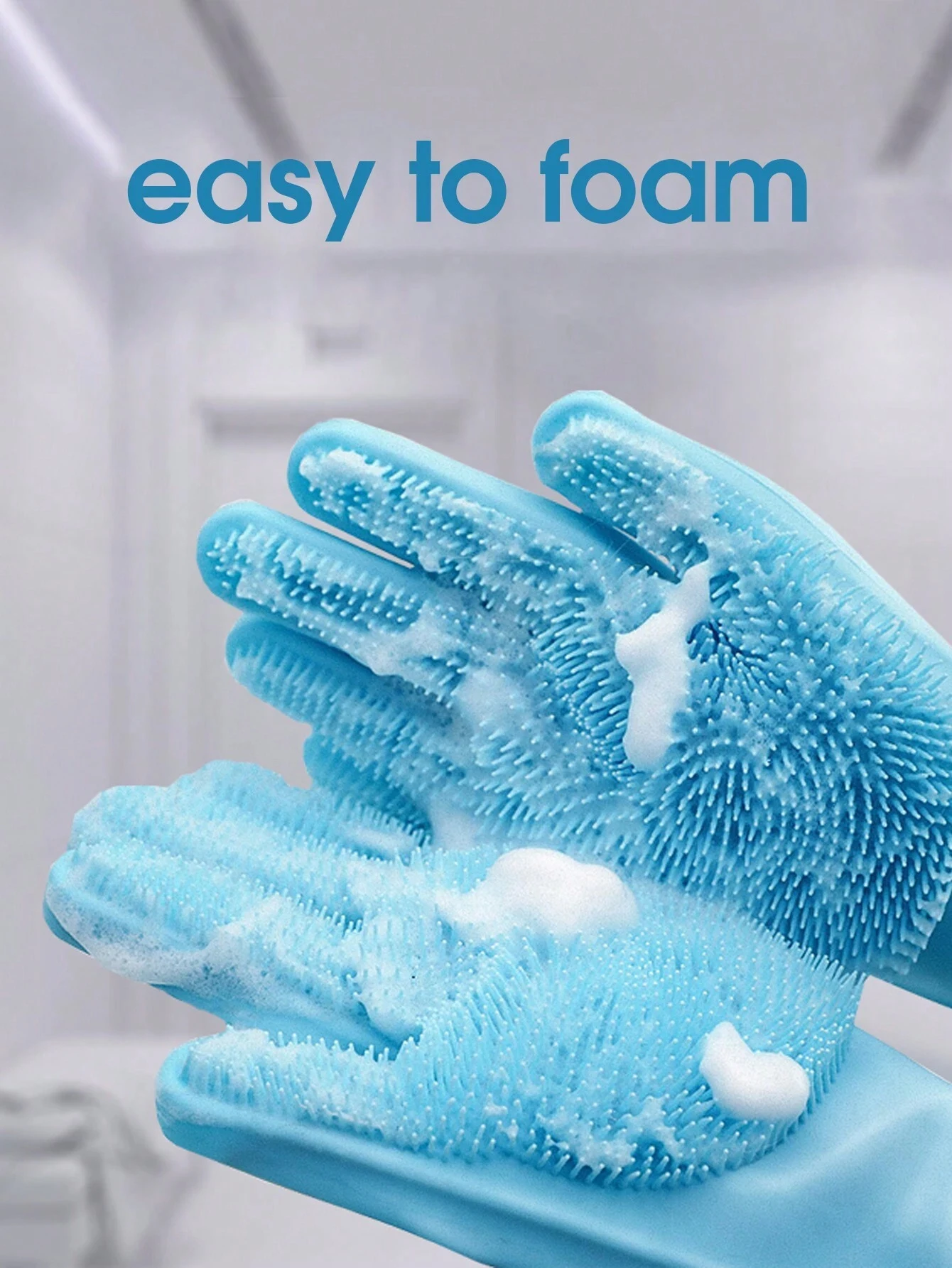 Pet Grooming Gloves Cat Grooming Brush Pet Dog Bath Gloves Cat Brush Silicone Bath Massage Brush