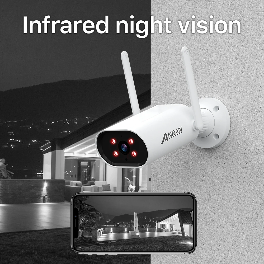 ANRAN 1296P Wireless Security CCTV System Wifi Surveillance Camera Kit 8CH NVR HD Video Two Way Audio Infrared Night Vision Set