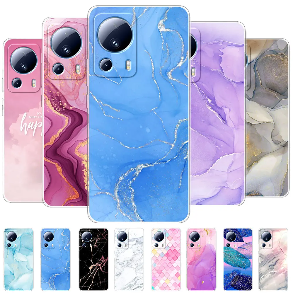 Per Xiaomi 13 Lite Cover Cover Cover Posteriore Moda Per Xiaomi 13 Lite Silicone Soft Bumper Per Xiaomi Mi 13 Lite Fundas Coque