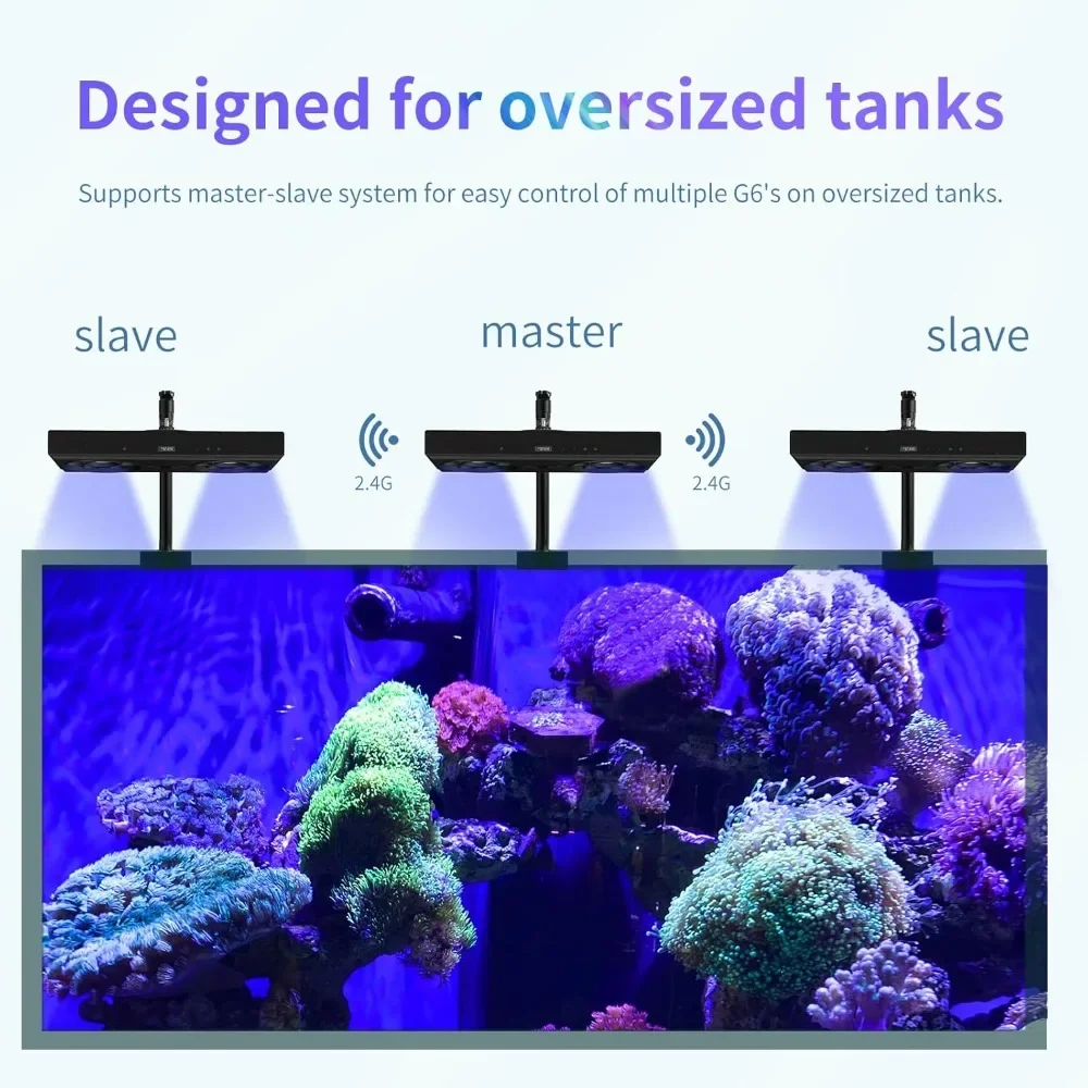 NEW-Aquarium Light-140 Watts Reef Light High Penetration Wide Coverage Sunrise Sunset Moonlight Saltwater Lights for Coral with