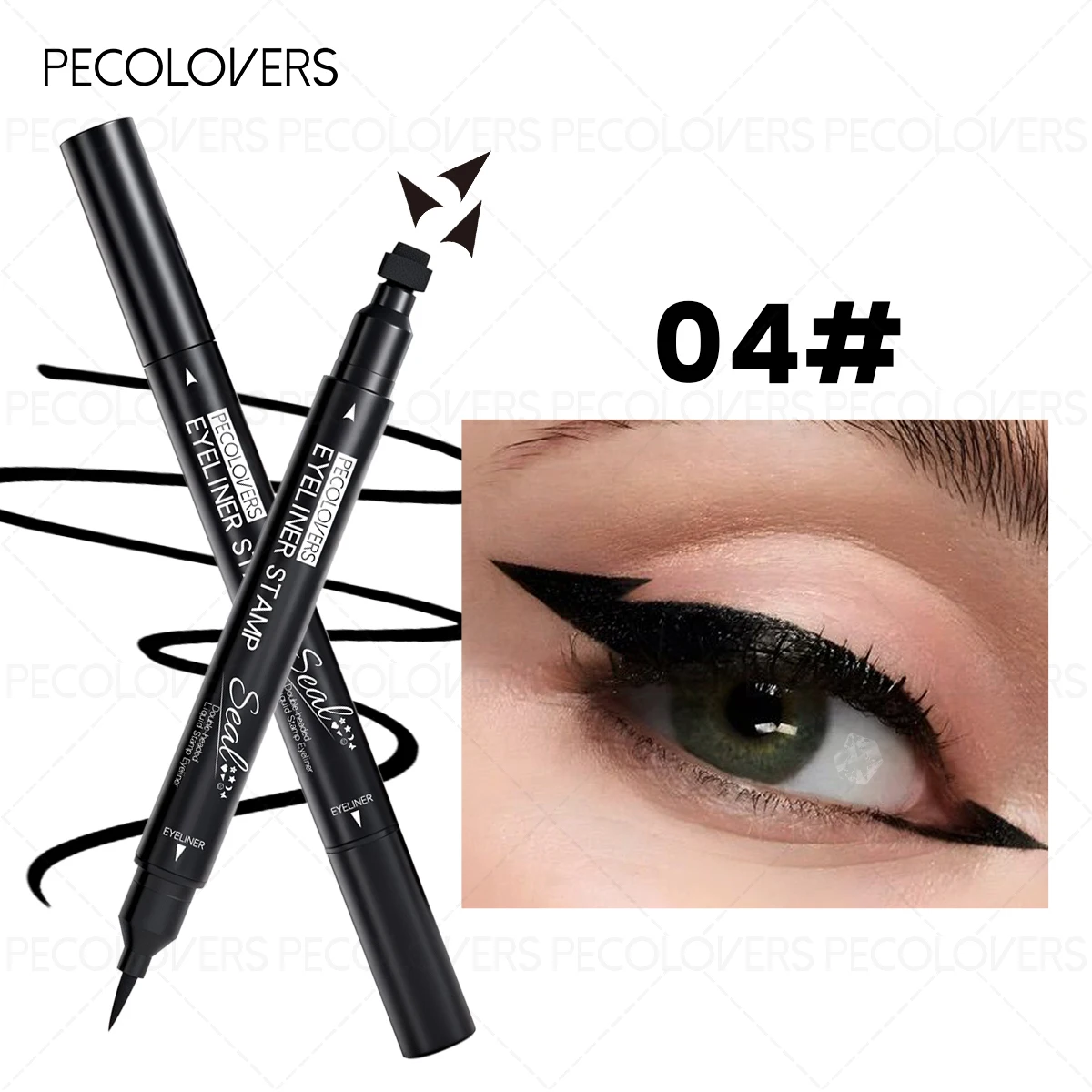 Waterproof Smudge-Proof Liquid Eyeliner with Stamp - Perfect for Crafting Unique Eye Looks | Makeup Essential