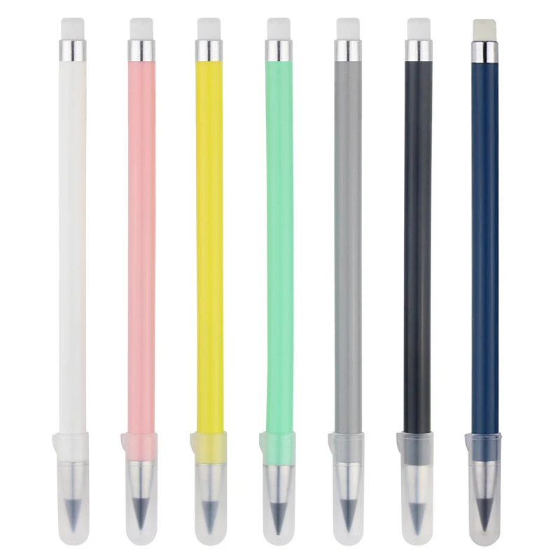 

7pc/lot New Inkless Eternal Pencil Unlimited Writing No Ink HB Pen Sketch Painting Tool School Office Supplies Kawaii Stationery
