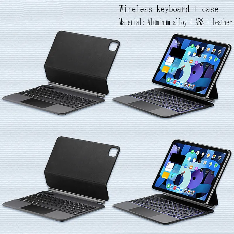 

For iPad 10.2 Magic Keyboard For iPad Pro 11 Air 5 4 10.9 Air 3 Pro 10.5 Case For mini 6 360° Rotatable Backlit Keyboard Cover,