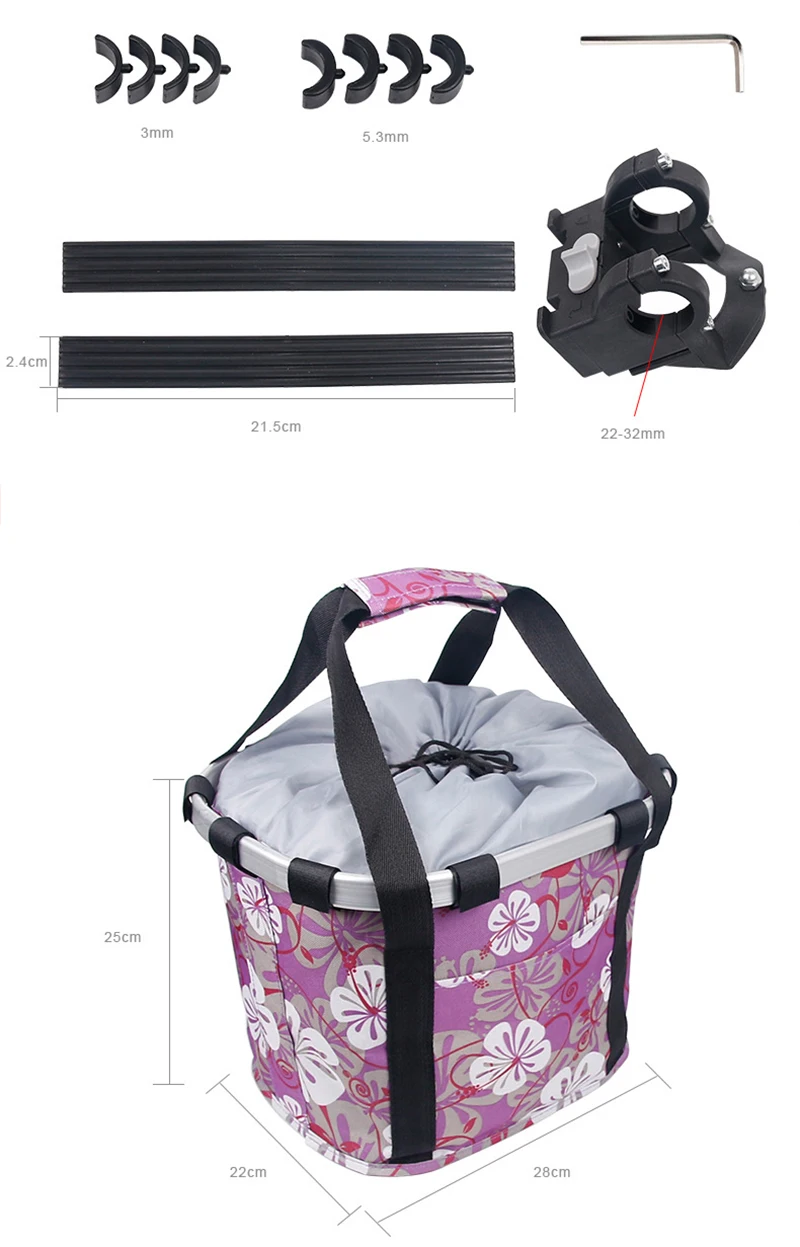 Rangement de guidon, panier à bagages, organisateur de vélo