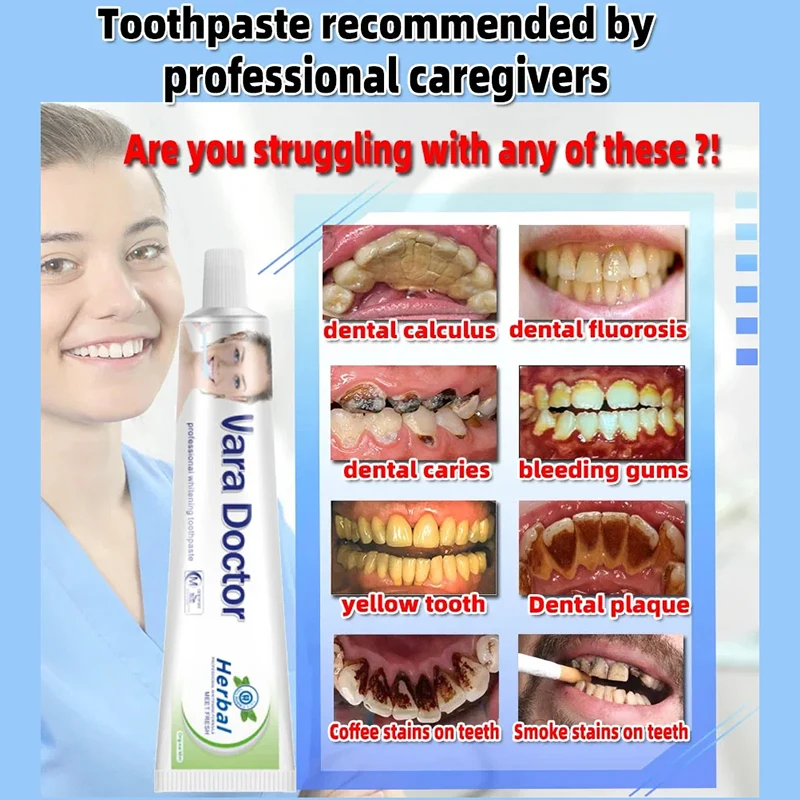 Herbal Toothpaste Prevent Treat Cavities Teeth Whitening Repair Dental Calculus Mouth Odor Breath