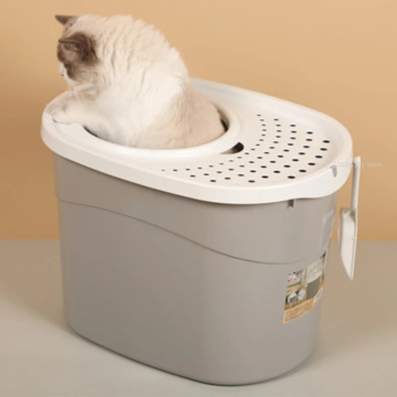 

Cats Toilet Absorb Deodorant Top Entry Cat Litter Box Closed Easy Cleaning Fully Enclosed Cat Litter Box Anti Splashing Ferplast