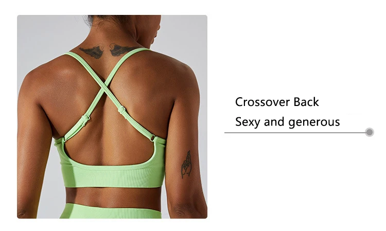 Description Picture 6 of itemSeamless Women Fitness Yoga Top Stretch Gym Sportswear Women Tight Shockproof Workout Beautiful Back Running Training Yoga Bra