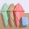 Microfiber Hair Towel,Super Absorbent Hair Towel .Care Cap with Button.Wrap Fast Drying Hair Wraps for .Women Bathroom Accessori 2