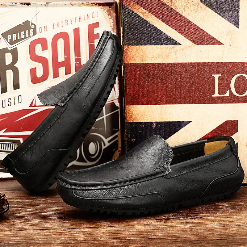 Breathable Man Mocasines Casual Loafers Leather Shoes For Men Slip On Formal Italian Male Driving Flat Chaussure Cuir Homme 2024 4