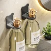 Universal Shower Gel Bottle Rack Wall Mounted Adjustable Shampoo Bottle Metal Holder Hand Soap Dispenser Hook Free Punching 1