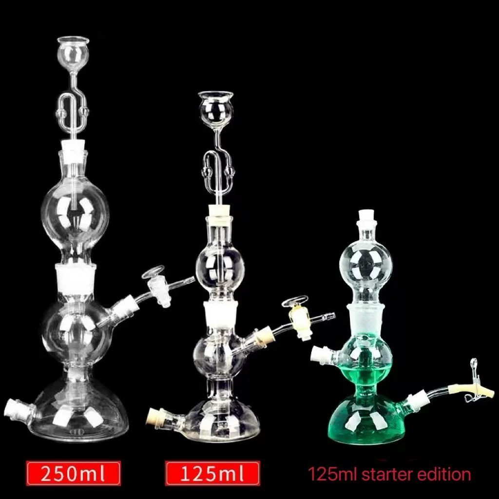 125/250ml Kipp's Apparatus ;Hydrogen Generating Glass Device;Gas Generating Device Lab Supplies,Carbon Dioxide Production