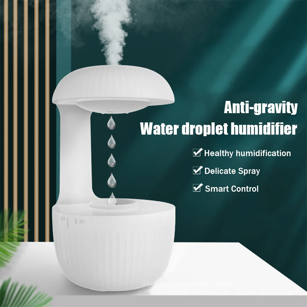 

Anti-gravity Water Drop Humidifiers Large-capacity Mist Maker Fogger Moisturize Skin Relieve Fatigue Mute Safety Home Desk Decor