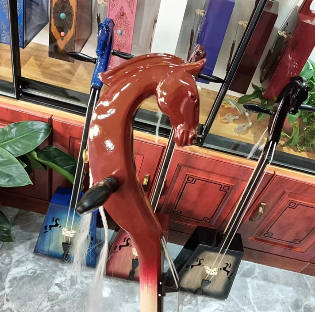 Morin Khuur Matouqin red brown Inner Mongolia stringed instruments