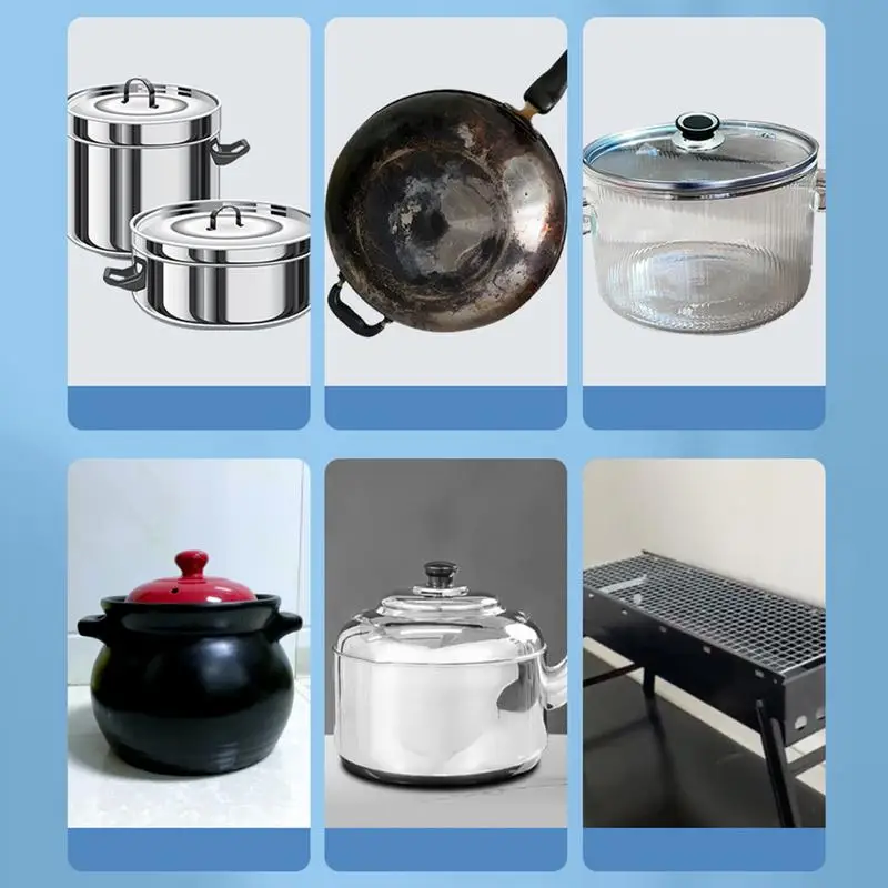 Degreaser Cleaner Heavy Duty Pot Cleaning Stickers Rust Stain Remover Powerful Cookware Cleaning Paste Black Streak Remover Oven