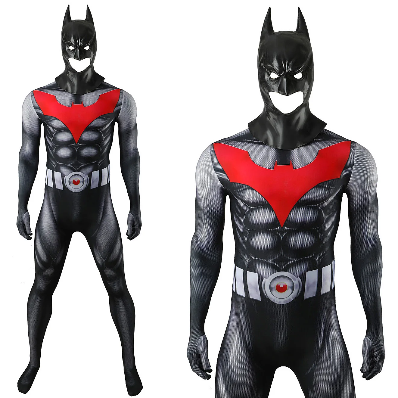 DC-Inspired Batman Cosplay Bodysuit for Adults and Kids